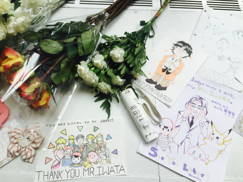 Illustration for article titled Satoru Iwata Memorial At The Nintendo World Store In NYC